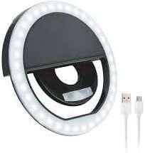 Portable LED Ring Selfie Light for All Smartphones | Tablets Enhancing Ring Light with 3 Level of Brightness for Photography Video Calling (Smart Phones Laptop Tablet LED Ring Selfie Light)