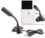 Black Portable Mini USB Studio Speech Microphone Mic With Holder For PC Laptop - Image 2