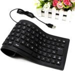 85 Keys Silicone USB Wired Waterproof Flexible Folding Keyboard for PC Desktop Laptop (Black) - Image 3
