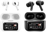 A9 Pro Touch Screen ANC 5th Generation Wireless Earbuds with Active Noise Cancellation, 5.4 Hours Playtime, 15m Range, White - Image 6