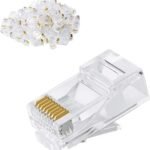 3 com CAT6 Modular RJ45 Connectors, - 100-Pack