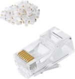 3 com CAT6 Modular RJ45 Connectors, - 100-Pack