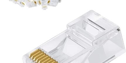 3 com CAT6 Modular RJ45 Connectors, - 100-Pack