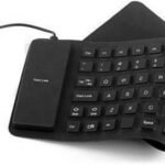 85 Keys Silicone USB Wired Waterproof Flexible Folding Keyboard for PC Desktop Laptop (Black)