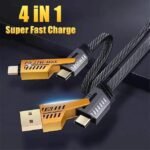 4 in 1 PD 27W 65W Fast Charging Cable(3.3ft),Zinc Alloy Charge Cable for iPhone 15 Pro Max/15/14/13/12, Samsung Galaxy S23. - Image 2