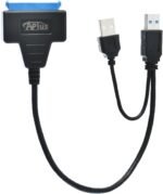 Aplus USB 3.0 To Sata Cable Hard Disk Drive Converter, 4 TB Sata, Black - AB-52S