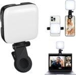 Selfie Light with Front and Back Clips, 3000-9900K Dimmable Phone Light, Rechargeable Phone Light Clip,Selfie Light for Phones, iPhones, iPads, Laptops, for Selfies, TiKTok, Volg, Video Conferences