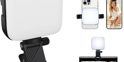 Selfie Light with Front and Back Clips, 3000-9900K Dimmable Phone Light, Rechargeable Phone Light Clip,Selfie Light for Phones, iPhones, iPads, Laptops, for Selfies, TiKTok, Volg, Video Conferences