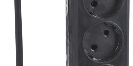 Power strip 4 plugs - cable 5m, black