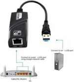 DIB USB Network Adapter USB 3.0 to RJ45 10/100/1000 Gigabit Ethernet LAN Network Adapter for Windows 10/8.1/8/7/Vista, Mac OS, Linux, Chrome OS & More – Black - Image 2