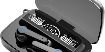 M19 Earbuds，Wireless Earbuds Bluetooth Headphones, HiFi Stereo Deep Bass, Bluetooth 5.3 Touch Control Headphones, Mini Ear Buds Mic in-Ear Headset IP7 Waterproof LED Display for iPhone and Android