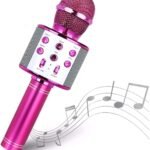 Madon Wireless Karaoke Microphone Bluetooth Handheld Speaker Home Party Player Christmas Birthday Gift for Kids