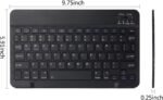 Ultra-Slim Rechargeable Bluetooth Keyboard Portable Wireless Keyboard for iPad iPhone, Android Samsung Galaxy Tablet Smartphone Cell Phone - Image 6