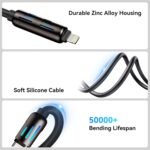 aceyoon 4-in-1 Multi USB Charging Cable, MAX 240W Straight Head Fast Charging/Charger Cord with USB A+Type C for iPhone 16/15 14 13 iPad Samsung Galaxy MacBook iPad Tablets - Image 4