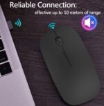 Aomees Wireless Mouse Rechargeable Slim USB Quiet Click Mice for Laptop PC Computer Mac Macbook Pro - Image 5