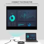 New BEP HDMI to VGA Adapter Cable, 6ft/1.8m Gold-plated 1080P HDMI Male to VGA Male Active Video Converter Cord Support Notebook PC DVD Player Laptop TV Projector Monitor Etc - Black - Image 5