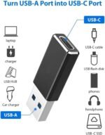3 Pack USB Type C USB 3.1 Type C Female to USB Male Adapter Connector Converter Works with Laptops,Chargers Compatible for Airpods, iPad, Samsung Galaxy, Google Pixel - Image 2