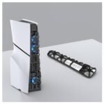Cooling Fans for PS5 Slim with Blue LED Light and USB 3.0 Port, Efficient Cooler Accessories Quiet Fan for PS5 Slim, Adjustable Speed, Compatible with Playstation 5 Slim Disc Edition/Digital Edition - Image 2