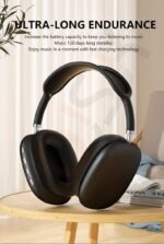 P9 Wireless Bluetooth Headset Over Ear Stereo Gaming Headset - Support Mercoro TF for Laptop/Mobile Phone/PC + Case, Support Memory Card-Black - Image 3