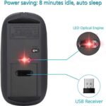 Aomees Wireless Mouse Rechargeable Slim USB Quiet Click Mice for Laptop PC Computer Mac Macbook Pro - Image 3