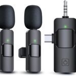 3 in 1 Wireless Lavalier Microphones for iPhone, iPad, Android, Camera, USB-C Microphone, 4-Hour Battery, Mini Microphone with Noise Reduction for Video Recording, Vlog, YouTube, TikTok