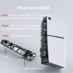 Cooling Fans for PS5 Slim with Blue LED Light and USB 3.0 Port, Efficient Cooler Accessories Quiet Fan for PS5 Slim, Adjustable Speed, Compatible with Playstation 5 Slim Disc Edition/Digital Edition - Image 5