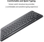 Ultra-Slim Rechargeable Bluetooth Keyboard Portable Wireless Keyboard for iPad iPhone, Android Samsung Galaxy Tablet Smartphone Cell Phone - Image 5