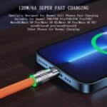 3 in 1 Fast Charging USB Cable 120W 6A for Smartphones Fast Charging Cable with Type-C Port and Micro Port for Power Bank - Image 4