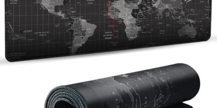 Arabest Gaming Mouse Pad, World Map Large Mouse Pad XL with Non-slip Base, Water Resist Mouse Mat 70 x 30cm Large Size for Gamers and Office Players (30 X 70cm) - Multi Color