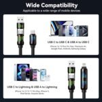 aceyoon 4-in-1 Multi USB Charging Cable, MAX 240W Straight Head Fast Charging/Charger Cord with USB A+Type C for iPhone 16/15 14 13 iPad Samsung Galaxy MacBook iPad Tablets - Image 5