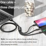 Alitayee VAR-NI 3 In 1 Multi Charging Cable With USB To Micro, USB Type C, Light-Ning Pin, Compatible With Oppo, Vivo, Xiaomi, Samsung, iPhone, Ipad Pro & Car Charging, By Marchpower.,1M - Image 5