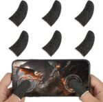 Touchscreen Finger Sleeve 6 Pairs of Finger Cots，Gaming Finger Sleeve, Anti-Sweat Breathable Touchscreen Finger Sleeve for Mobile Phone Games