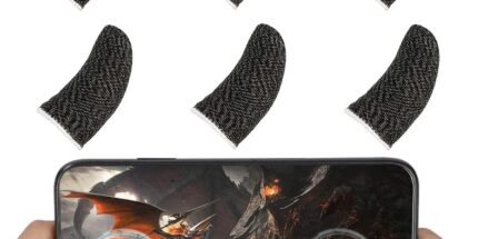 Touchscreen Finger Sleeve 6 Pairs of Finger Cots，Gaming Finger Sleeve, Anti-Sweat Breathable Touchscreen Finger Sleeve for Mobile Phone Games